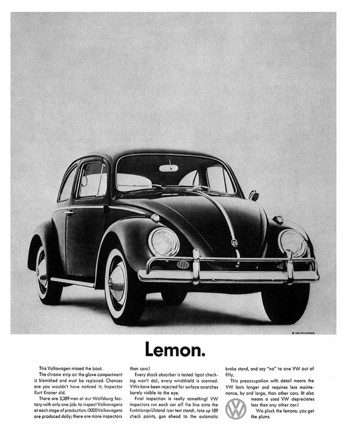Volkswagen Lemon Ad - Kpahi.com